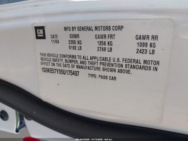 2005 CADILLAC DEVILLE 1G6KE57Y05U175497 Photo 8