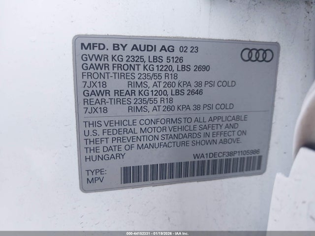 2023 AUDI Q3 WA1DECF38P1105986 Photo 8