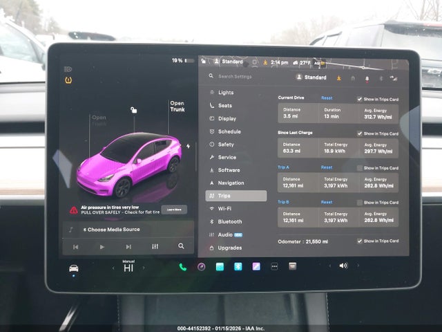 44152392 :رقم المزاد ، 7SAYGDEEXSF288627 vin ، 2025 Tesla Model Y Long Range Dual Motor All-wheel Drive مزاد بيع
