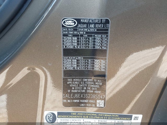 SALEJ6EX3S2385047 Land Rover Defender 90 P300 S