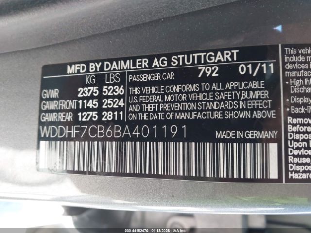 2011 MERCEDES-BENZ E 550 WDDHF7CB6BA401191 Photo 8