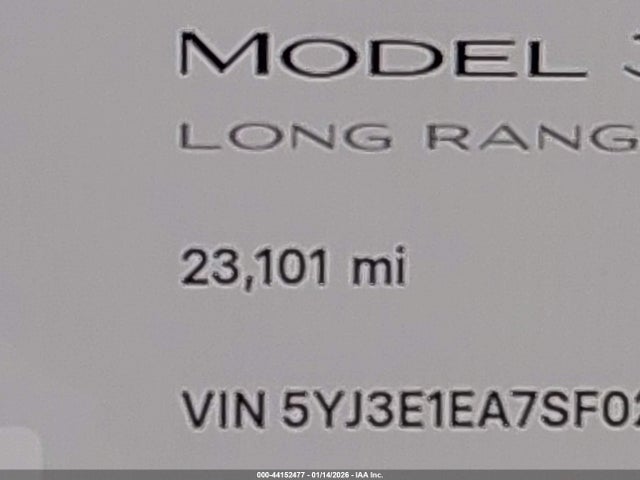 Aukcja sprzedaży 2025 Tesla Model 3 Long Range Rear-wheel Drive/standard Rear-wheel Drive, vin: 5YJ3E1EA7SF024273, numer aukcji: 44152477