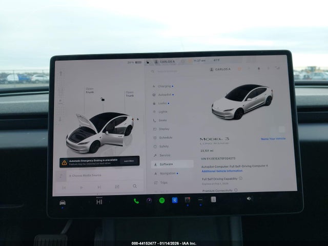 Aukcja sprzedaży 2025 Tesla Model 3 Long Range Rear-wheel Drive/standard Rear-wheel Drive, vin: 5YJ3E1EA7SF024273, numer aukcji: 44152477