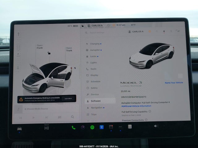 Aukcja sprzedaży 2025 Tesla Model 3 Long Range Rear-wheel Drive/standard Rear-wheel Drive, vin: 5YJ3E1EA7SF024273, numer aukcji: 44152477