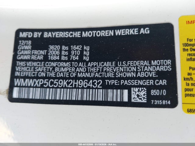 2019 MINI HARDTOP WMWXP5C59K2H96432 Photo 8