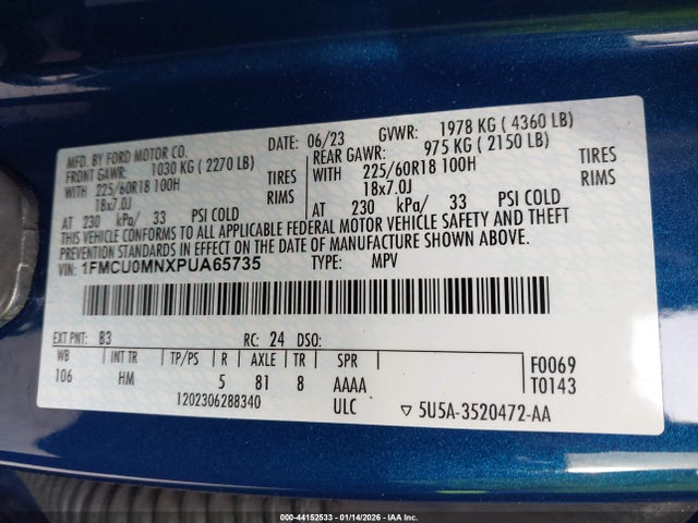 2023 FORD ESCAPE 1FMCU0MNXPUA65735 Photo 8