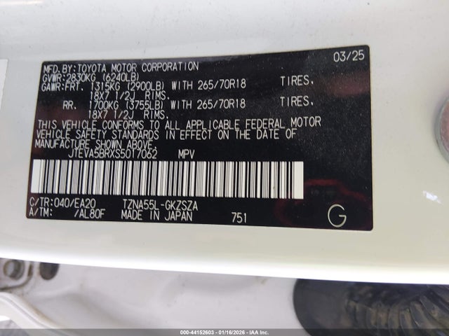 JTEVA5BRXS5017062 Toyota 4runner Trd Off Road Premium