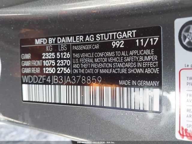 Mercedes-Benz E 300 2018 WDDZF4JB3JA378859 Image 9