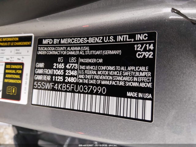 55SWF4KB5FU037990 Mercedes-Benz C 300 4matic