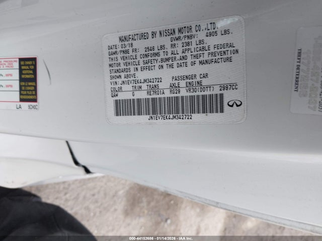 Infiniti Q60 3.0t Luxe 2018 JN1EV7EK4JM342722 Image 9