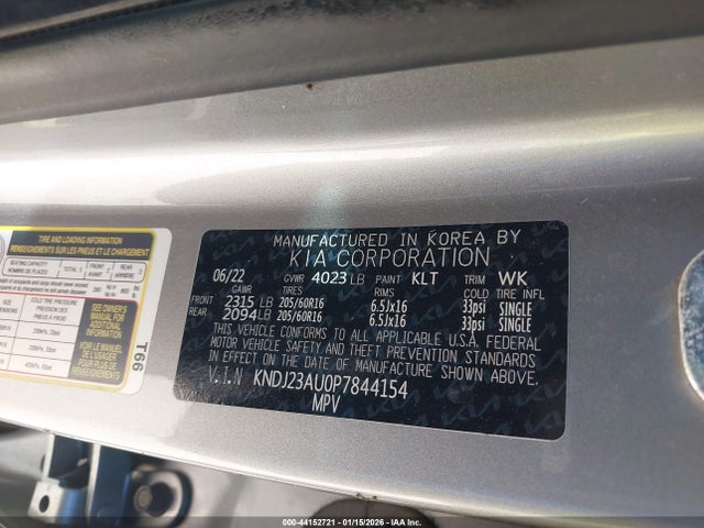 KNDJ23AU0P7844154 KIA SOUL LX