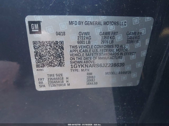 2018 CADILLAC XT5 1GYKNARS6JZ238639 Photo 8