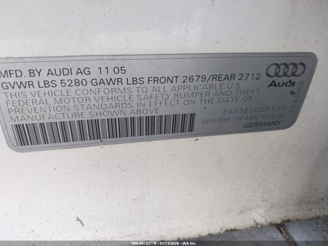 2006 AUDI A6 WAUDH74F46N103500 Photo 8