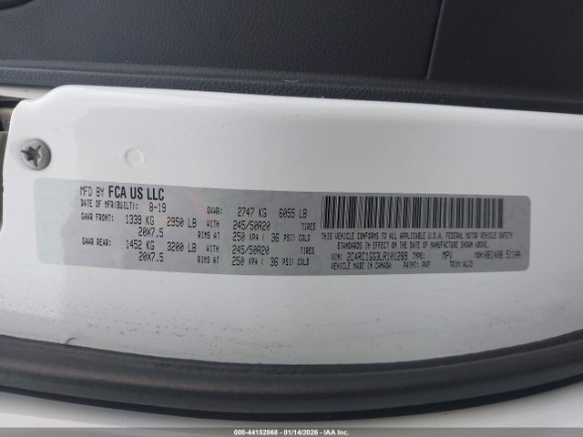 2020 CHRYSLER PACIFICA 2C4RC1GG3LR101289 Photo 8
