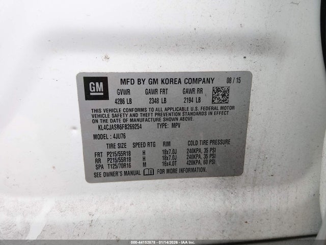 Buick Encore 2015 KL4CJASB6FB269254 Image 9