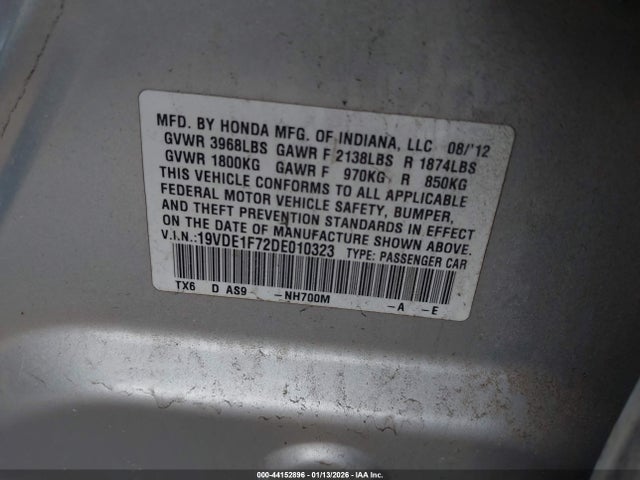 2013 ACURA ILX 19VDE1F72DE010323 Photo 8