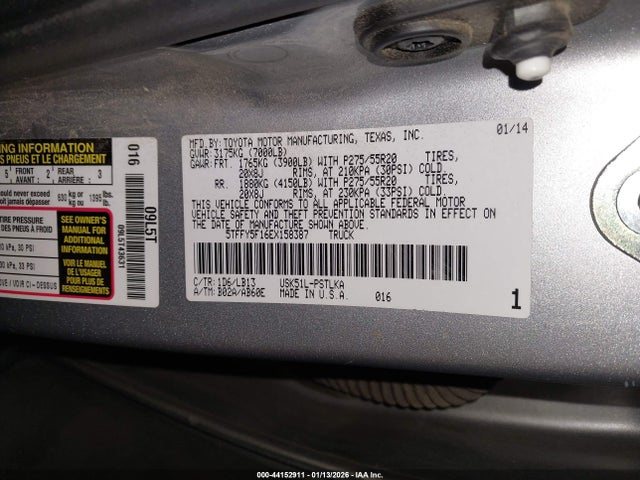 5TFFY5F16EX158387 Toyota Tundra Limited 5.7l V8