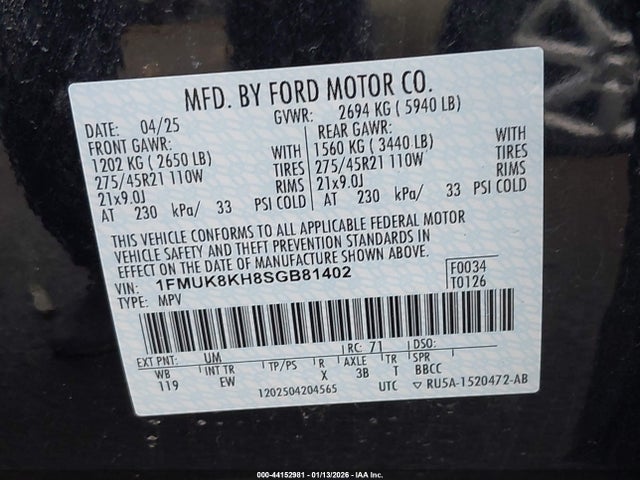 1FMUK8KH8SGB81402 Ford Explorer St-line