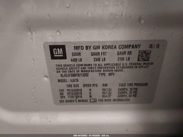 Buick Encore Convenience 2015 KL4CJFSB8FB213202 Image 9