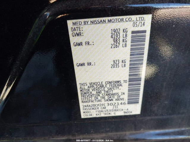 Nissan Leaf Sl 2015 1N4AZ0CP2FC302146 Image 9