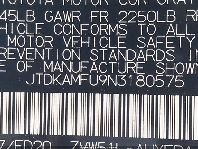 2022 TOYOTA PRIUS JTDKAMFU9N3180575 Photo 8