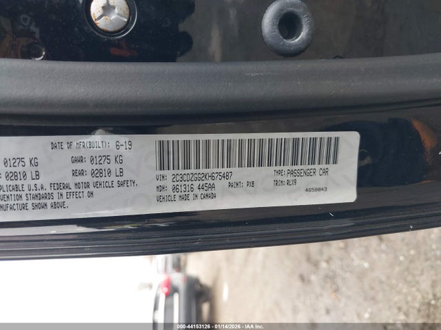 Dodge Challenger Sxt Awd 2019 2C3CDZGG2KH675487 Image 9