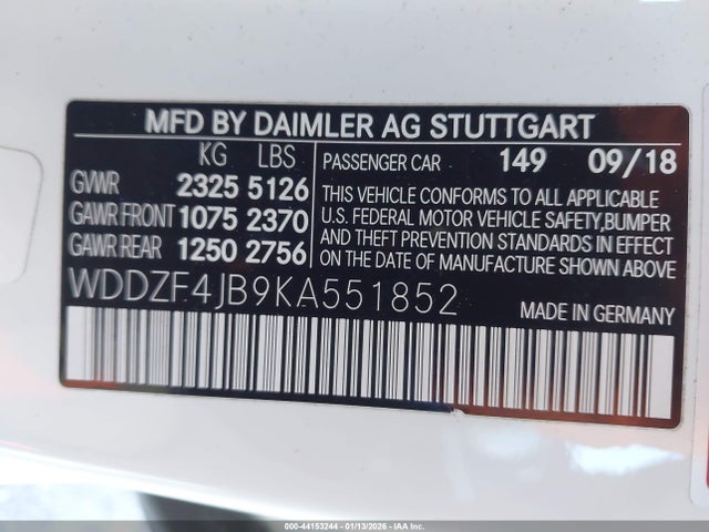 Mercedes-Benz E 300 2019 WDDZF4JB9KA551852 Image 9