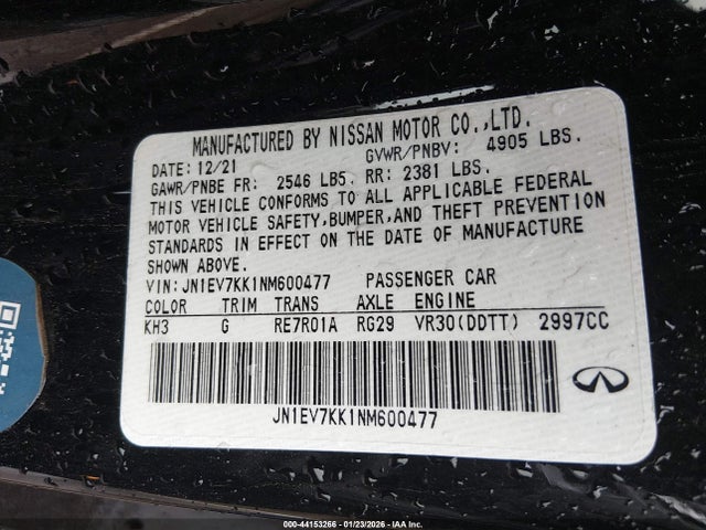 2022 INFINITI Q60 JN1EV7KK1NM600477 Photo 8