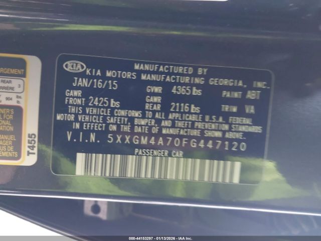 2015 KIA OPTIMA 5XXGM4A70FG447120 Photo 8