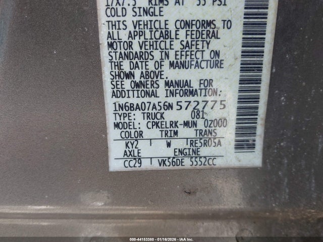 2006 NISSAN TITAN 1N6BA07A56N572775 Photo 8