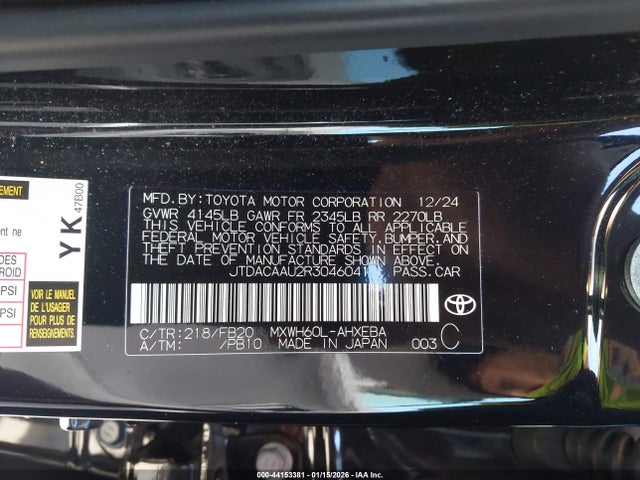 JTDACAAU2R3046041 Toyota Prius Le