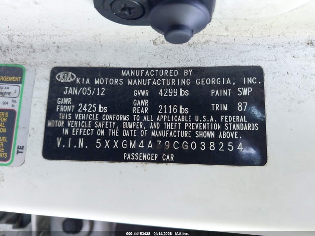 2012 KIA OPTIMA 5XXGM4A79CG038254 Photo 8
