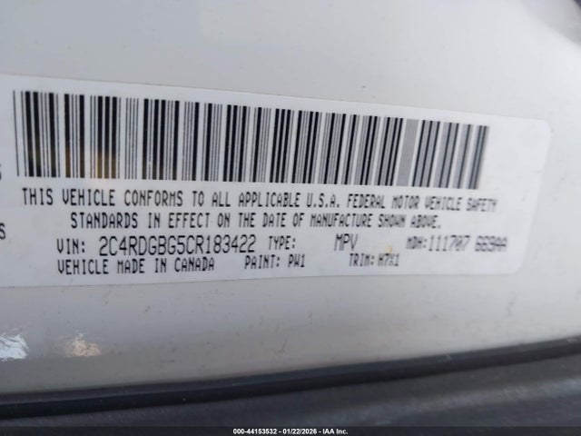 2012 DODGE GRAND CARAVAN 2C4RDGBG5CR183422 Photo 8