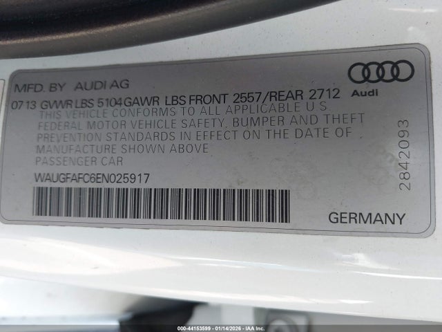 2014 AUDI A6 WAUGFAFC6EN025917 Photo 8