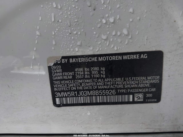 BMW 330I 2021 3MW5R1J03M8B55926 Image 9