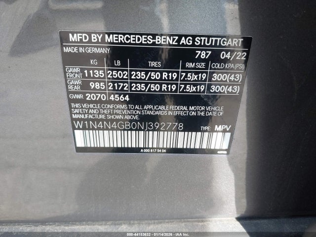 W1N4N4GB0NJ392778 Mercedes-Benz GLA 250
