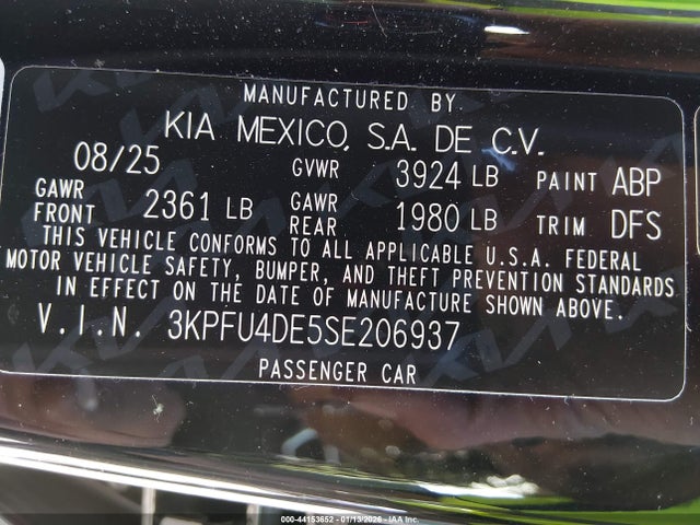 KIA K4 Ex 2025 3KPFU4DE5SE206937 Image 9
