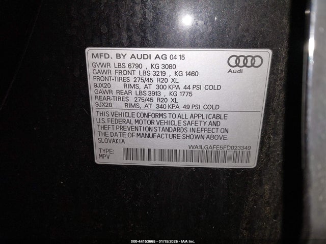 2015 AUDI Q7 WA1LGAFE5FD023349 Photo 8