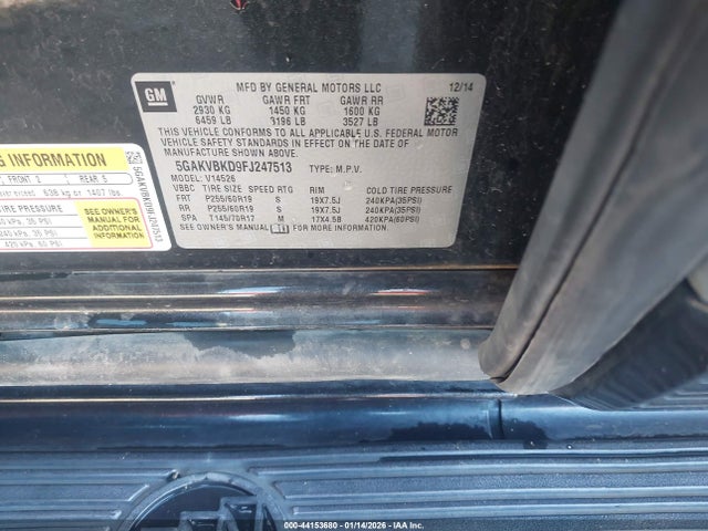 Buick Enclave Leather 2015 5GAKVBKD9FJ247513 Image 9