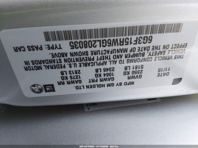 Chevrolet SS 2016 6G3F15RW6GL208035 Image 9