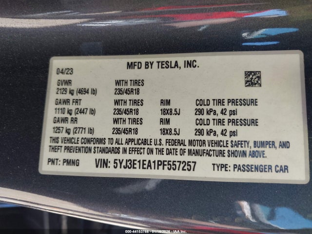 2023 TESLA MODEL 3 5YJ3E1EA1PF557257 Photo 8