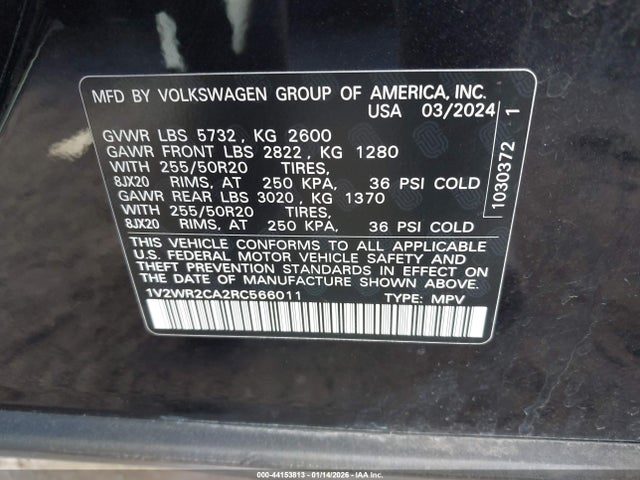 2024 VOLKSWAGEN ATLAS 1V2WR2CA2RC566011 Photo 8
