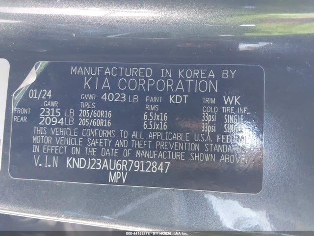 KNDJ23AU6R7912847 KIA SOUL LX