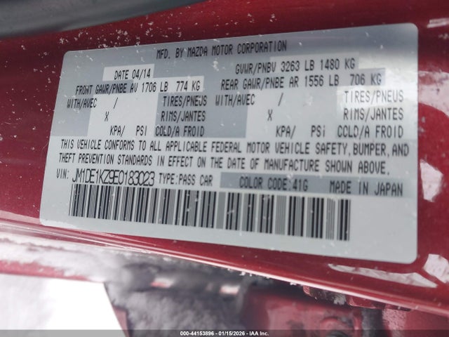 Продаж на аукціоні авто 2014 Mazda Mazda2 Sport, vin: JM1DE1KZ9E0183023, номер лоту: 44153896