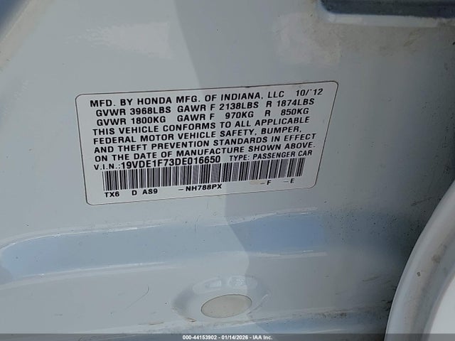 2013 ACURA ILX 19VDE1F73DE016650 Photo 8