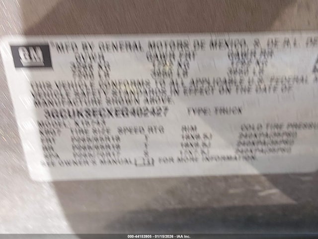 3GCUKSECXEG402427 Chevrolet Silverado 1500 2lz