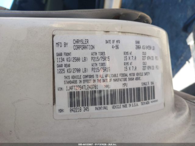 1996 JEEP CHEROKEE 1J4FT27S4TL243781 Photo 8