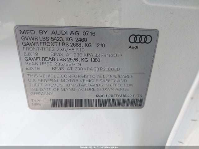 2017 AUDI Q5 WA1L2AFP6HA021176 Photo 8