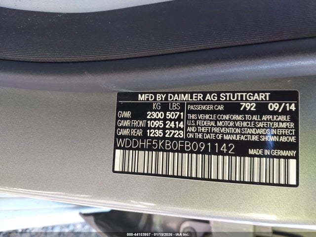 Mercedes-Benz E 350 2015 WDDHF5KB0FB091142 Image 9