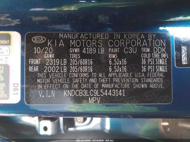 KIA Niro Lxs 2020 KNDCB3LC9L5443141 Image 9